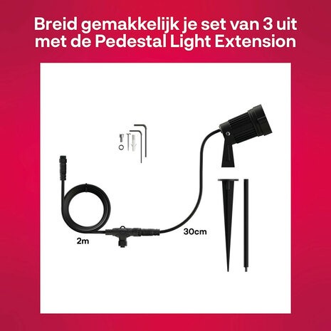 Buitenspot uitbreiding voor Innr OSL 132 C systeem met laagspanning en Zigbee communicatie
