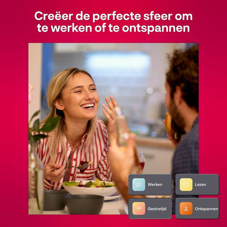 Tunable kaarslamp voor binnenverlichting met Zigbee 3 0 dimbare kleurtemperatuur en E14 fitting wit kunststof 2 pack