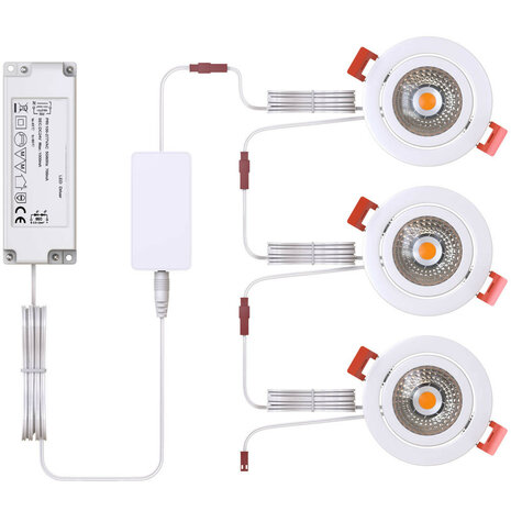 Inbouwspots voor plafond met Philips Hue systeem en 40 millimeter inbouwdiepte