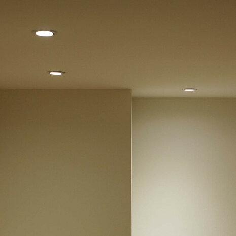 Inbouwspots voor plafond met Philips Hue systeem en 40 millimeter inbouwdiepte