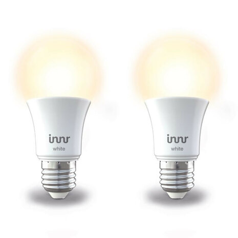 Ledlamp voor slimme verlichting met grote E27 fitting dimbaar warm wit licht in duo pack
