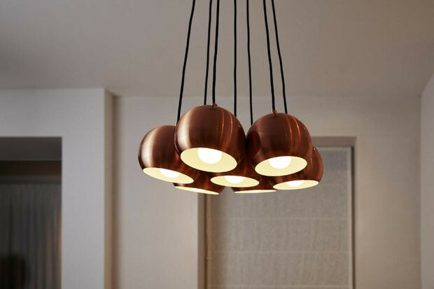 Ledlamp voor slimme verlichting met grote E27 fitting dimbaar warm wit licht in duo pack