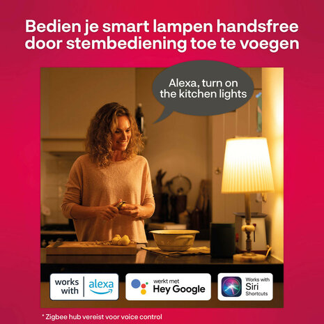 Ledstrip voor binnen met Zigbee 30 bediening compatibel met Philips Hue en kleur en wit licht