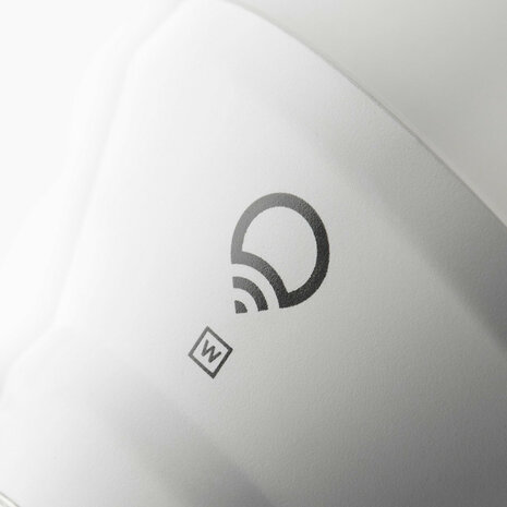 Slimme Wi Fi lamp voor binnen met E27 fitting en traploos dimbare warm witte verlichting