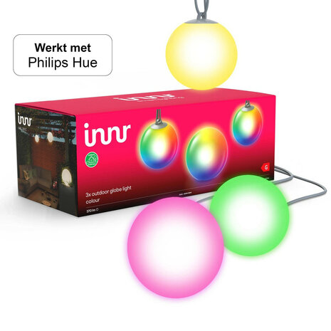 Outdoor globes voor tuin en balkon met Philips Hue systeem en kleurverlichting