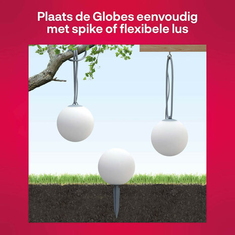 Outdoor globes voor tuin en balkon met Philips Hue systeem en kleurverlichting