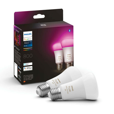 Lamp voor binnenverlichting met E27 fitting en kleurinstelling via Zigbee en Bluetooth