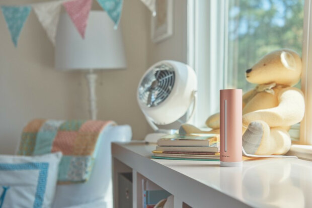 Sensor voor binnenklimaat binnengebruik met WiFi app bediening meet CO2 temperatuur vochtigheid geluid