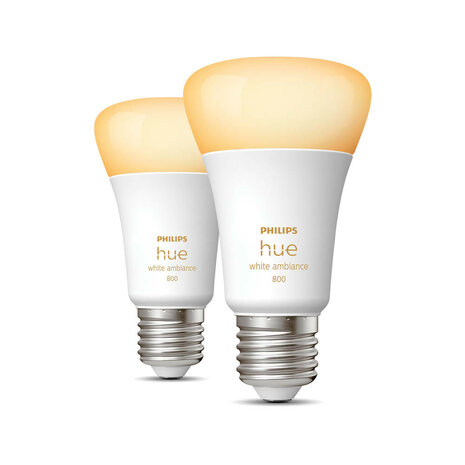 Lamp voor verlichting met grote fitting E27 instelbaar wit licht Bluetooth Zigbee 3 0 verpakking van 2 stuks
