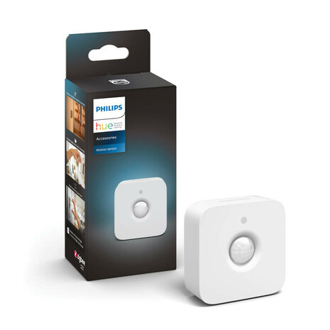 Bewegingssensor voor slimme verlichting met Zigbee 3 0 draadloze communicatie en daglichtsensor geschikt voor Philips Hue platform wit kunststof