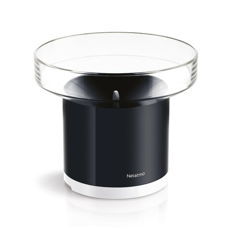 Regenmeter voor tuin met Netatmo systeem en automatische regenmeting in millimeter per uur met app integratie en draadloze communicatie