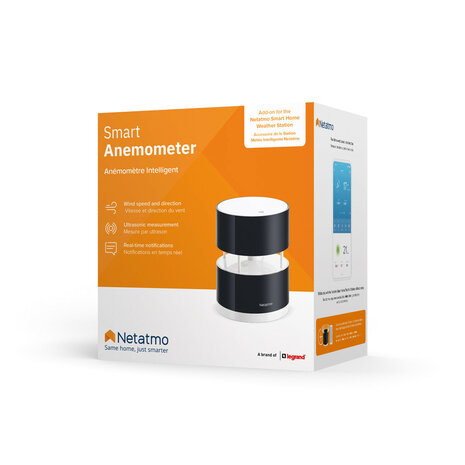 Windmeter voor gebruik met Netatmo Slim Weerstation met windbereik tot 160 KM per uur