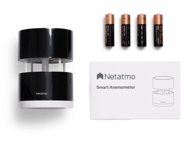 Windmeter voor gebruik met Netatmo Slim Weerstation met windbereik tot 160 KM per uur
