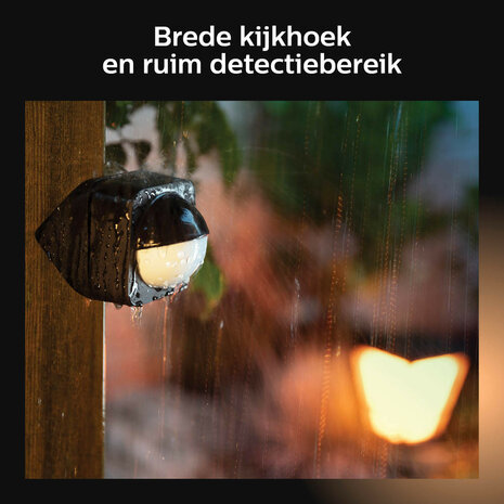 Bewegingssensor voor buitengebruik met Zigbee 3 0 communicatie en IP54 weerbestendig ontwerp voor Philips Hue systeem