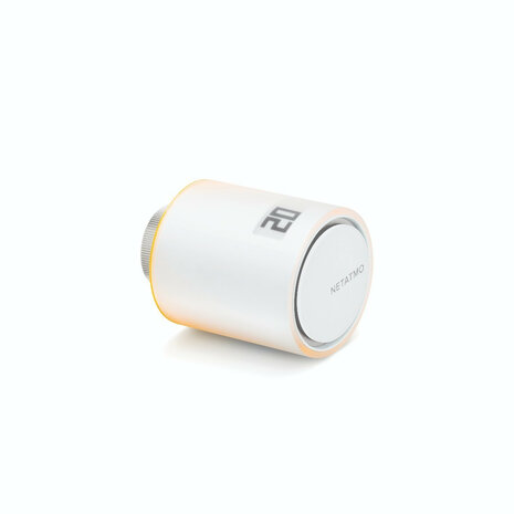Radiatorknop voor zoneverwarming met opentherm en open raam detectie wit kunststof met AA batterijbediening en draadloze communicatie 868 Mhz