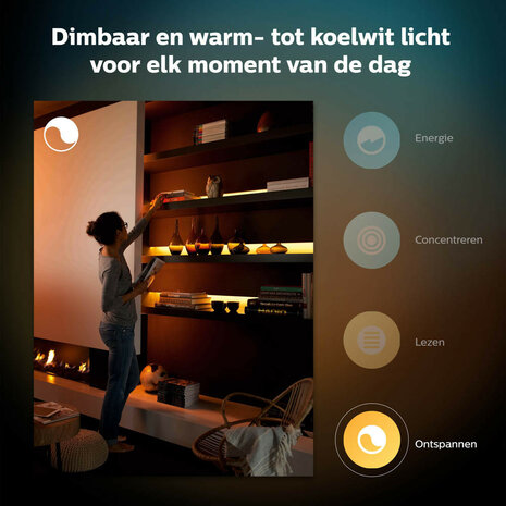 Ledstrip voor verlichting met Zigbee Bluetooth bediening en koppelstuk kleur Philips Hue 1 meter