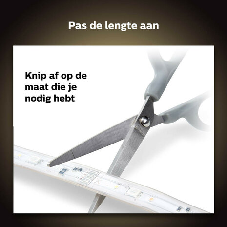 Ledstrip voor verlichting met Zigbee Bluetooth bediening en koppelstuk kleur Philips Hue 1 meter