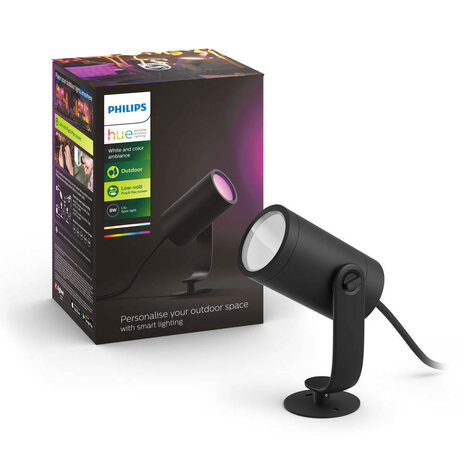 Prikspot uitbreiding voor Philips Hue laagspanning systeem met Zigbee 3 0 en aluminium behuizing geschikt voor buitengebruik