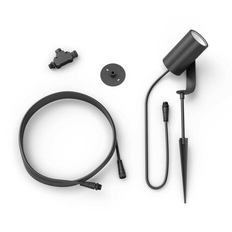 Prikspot uitbreiding voor Philips Hue laagspanning systeem met Zigbee 3 0 en aluminium behuizing geschikt voor buitengebruik