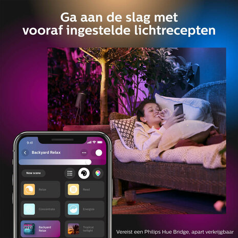 Prikspot uitbreiding voor Philips Hue laagspanning systeem met Zigbee 3 0 en aluminium behuizing geschikt voor buitengebruik