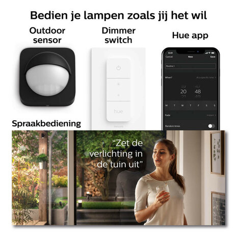Prikspot uitbreiding voor Philips Hue laagspanning systeem met Zigbee 3 0 en aluminium behuizing geschikt voor buitengebruik