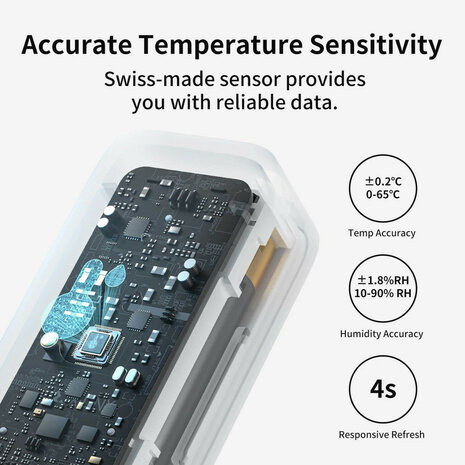 Switchbot slimme therm hygrometer voor binnen en buiten met hub 3 pack voor temperatuur en vochtigheidsmeting