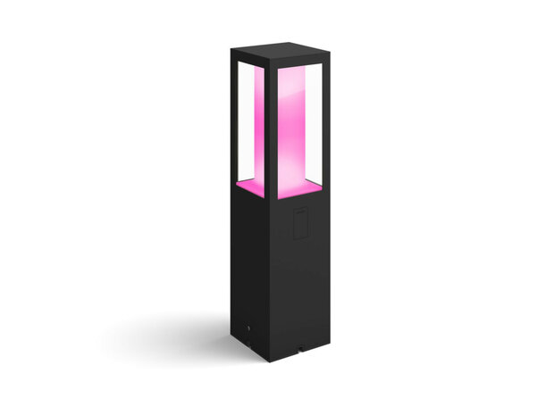 Sokkellamp voor buitenverlichting met Zigbee bediening en aluminium behuizing geschikt voor 24 volt laagspanning systeem
