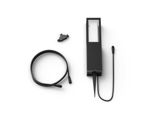 Sokkellamp voor buitenverlichting met Zigbee bediening en aluminium behuizing geschikt voor 24 volt laagspanning systeem
