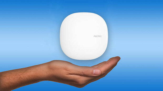 Smart Home Hub voor Samsung SmartThings met Zigbee en Zwave connectiviteit bedraad en draadloos maximaal 100 apparaten wit kunststof