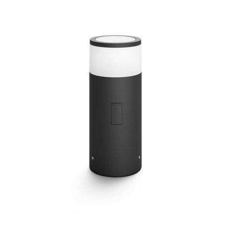 Sokkellamp voor buiten met Zigbee 3 0 en 16 miljoen kleuren laagspanning 24 volt zwart aluminium