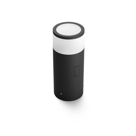 Sokkellamp voor buiten met Zigbee 3 0 en 16 miljoen kleuren laagspanning 24 volt zwart aluminium