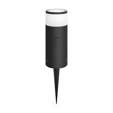 Sokkellamp voor buiten met Zigbee 3 0 en 16 miljoen kleuren laagspanning 24 volt zwart aluminium