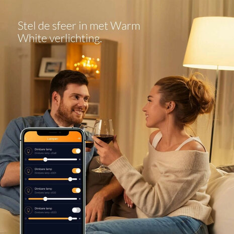 AduroSmart E27 led lamp voor warm witte dimbare verlichting 2700K met draadloze bediening en smart home compatibiliteit