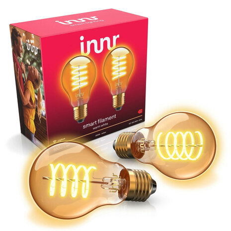 Filament lamp voor binnenverlichting met warm amberkleurig licht