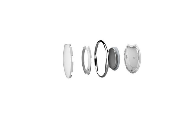 Sleutelhanger voor bediening Bold Smart Lock met Bluetooth 5 en eenvoudige installatie set van vier wit kunststof