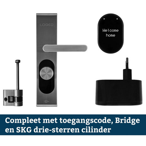 Smart slot voor deur met app bediening en SKG certificatie vervangt cilinder en binnenbeslag