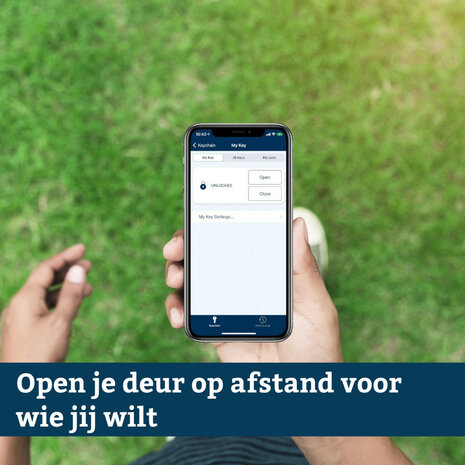 Smart slot voor deur met app bediening en SKG certificatie vervangt cilinder en binnenbeslag