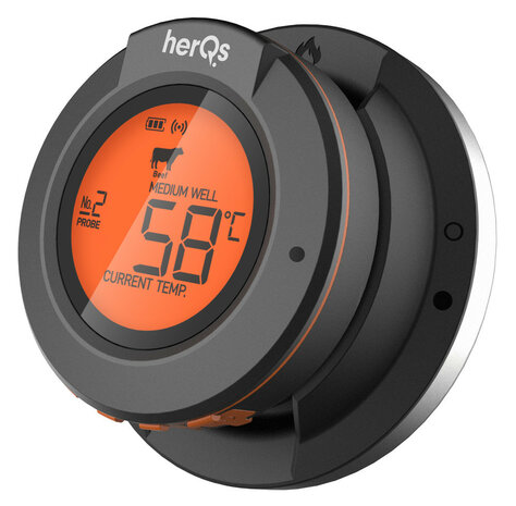 Thermometer voor BBQ met Bluetooth app bediening en maximaal vier temperatuur pennen