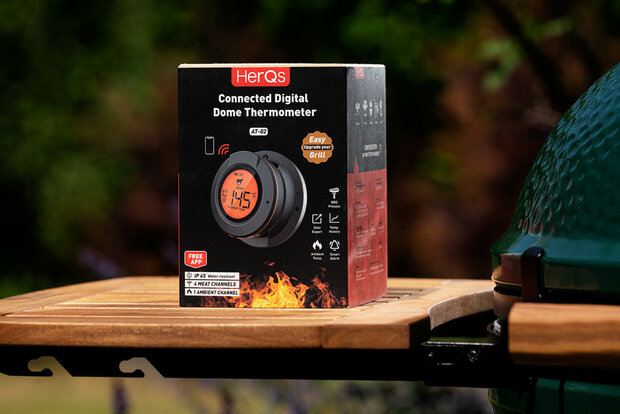Thermometer voor BBQ met Bluetooth app bediening en maximaal vier temperatuur pennen