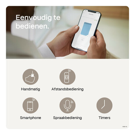 Rolgordijnmotor voor retrofit montage met Bluetooth bediening en app integratie wit plastic