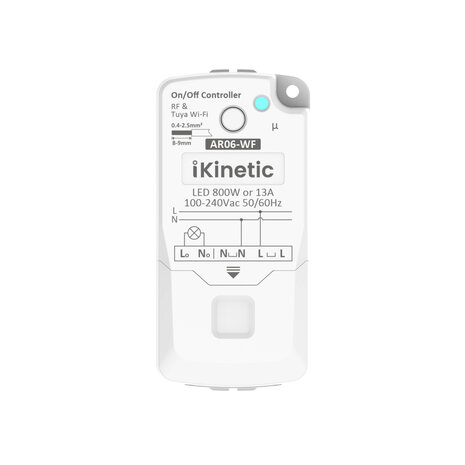 Draadloze wandschakelaar voor verlichting met 3-voudige aan uit functie en batterijvoeding