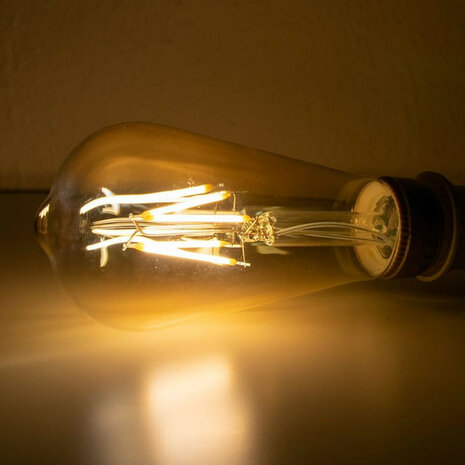 Filament Edison lamp voor slimme verlichting met Zigbee dimfunctie en E27 fitting 2 stuks glas vintage design