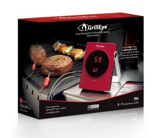 Thermometer voor grillen en roken met Bluetooth en RVS sondes voor nauwkeurige kerntemperatuurmonitoring