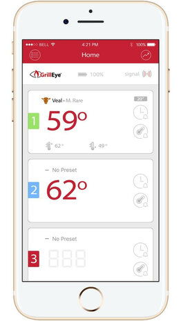 Thermometer voor grillen en roken met Bluetooth en RVS sondes voor nauwkeurige kerntemperatuurmonitoring