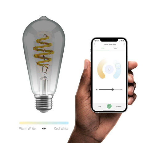 Smart lamp voor sfeerverlichting met wifi bediening en traploos instelbaar licht