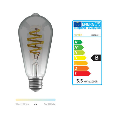Smart lamp voor sfeerverlichting met wifi bediening en traploos instelbaar licht
