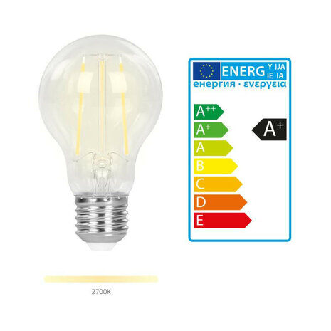 Smart lamp filament voor verlichting met wifi en grote fitting E27 helder licht 2 pack