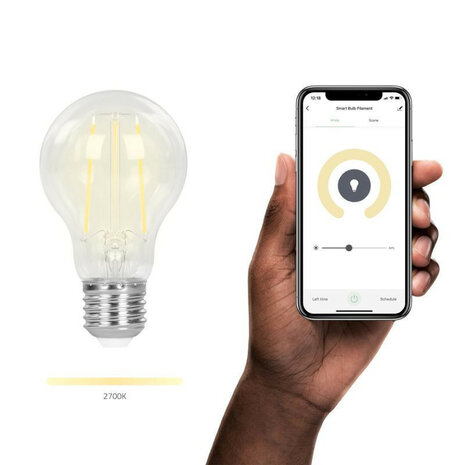 Smart lamp filament voor verlichting met wifi en grote fitting E27 helder licht 2 pack