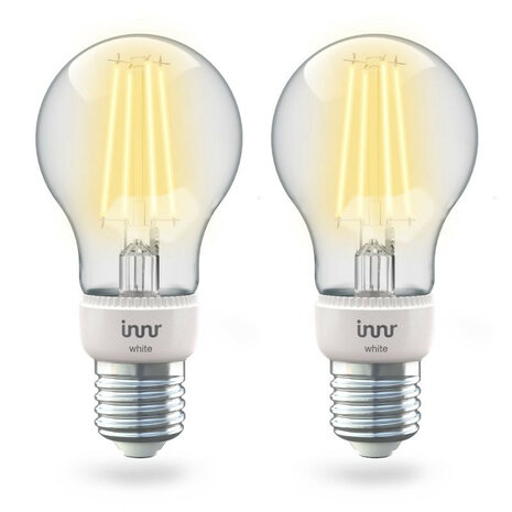Filament lamp voor slimme verlichting met Zigbee traploos dimbaar E27 fitting warm wit licht 2700K kunststof 2 pack