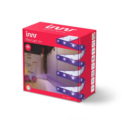 Flexibele ledstrip voor slimme verlichting met app bediening afknipbaar vier meter kleur instelbaar binnengebruik smart home Innr